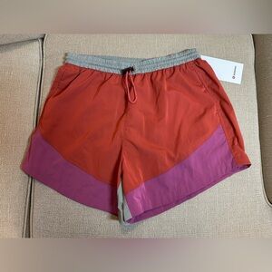Lululemon Evergreen HR Shorts-Pink Punch/Pink Lychee/Raw Linen